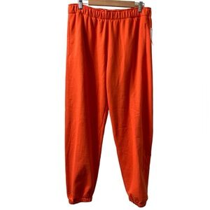 SOLD-NWT Calvin KleinJeans Orange Sweat Pants - Size L